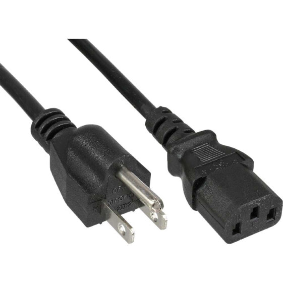 InLine 40pcs. Bulk-Pack power cable USA male / 3pin IEC C13 male - 1.8m