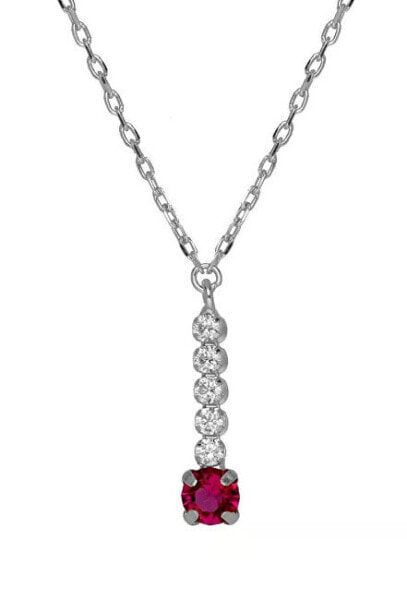 Elegant silver necklace with Shine crystals A4668-21HG