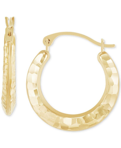 Серьги Macy's Hammered Hoop  14k Gold