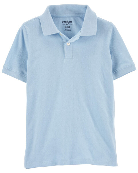 Kid Light Blue Piqué Polo Shirt 10