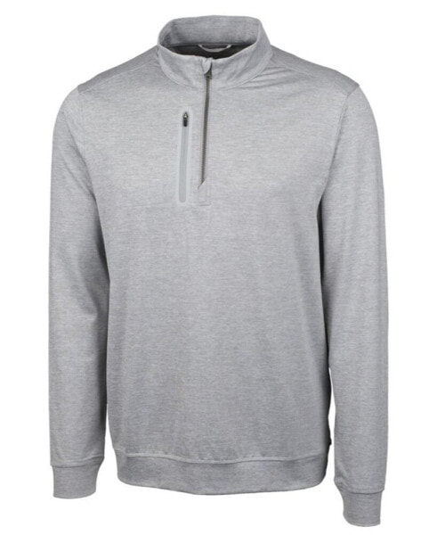 Big & Tall Stealth Heathered Quarter Zip Pullover Jacket