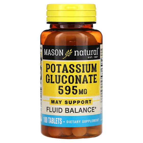 Potassium Gluconate, 595 mg, 100 Tablets