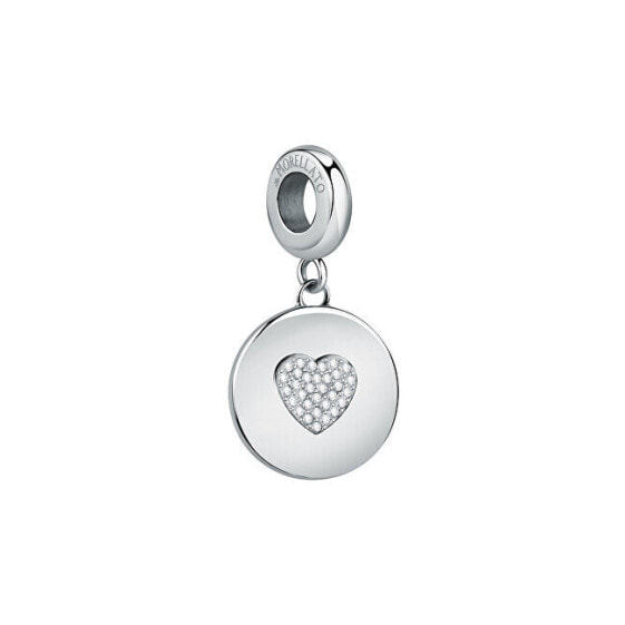 Romantic steel pendant Heart Drops SCZ1229