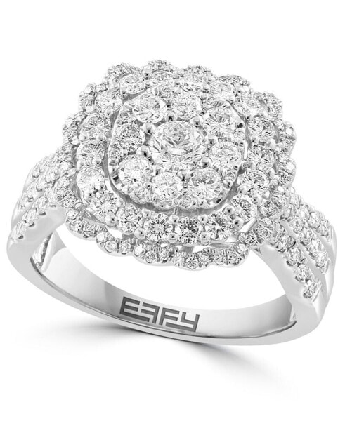 EFFY® Diamond Cluster Ring (1-1/3 ct. t.w.) in 14k White Gold