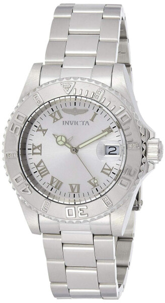 Invicta Women's 12819 Pro Diver Silver Dial Diamond Accented Watch