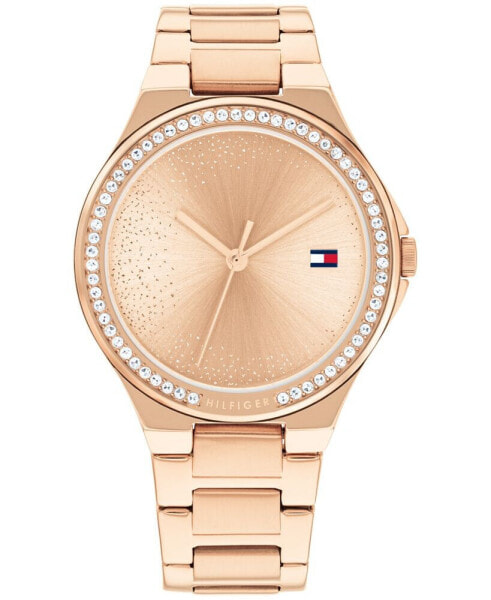 Часы и аксессуары Tommy Hilfiger Женские наручные часы с кварцевым механизмом из нержавеющей стали с покрытием розового золота 36мм.