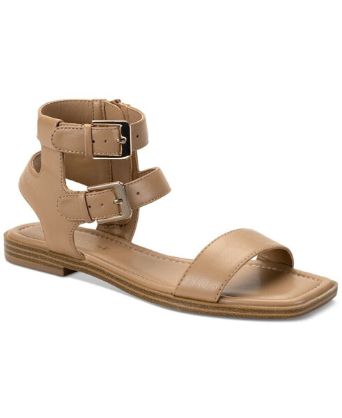 Women's Monaaco Double Buckle Flat Sandals, Created for Macy's