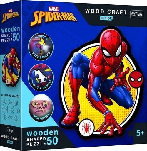 Trefl TREFL SPIDERMAN Wooden puzzle Spiderman 50 pcs