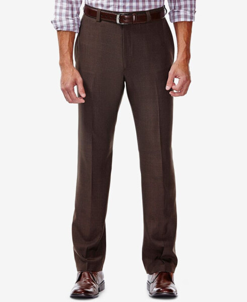 Men's Eclo Stria Classic Fit Flat Front Hidden Expandable Dress Pants