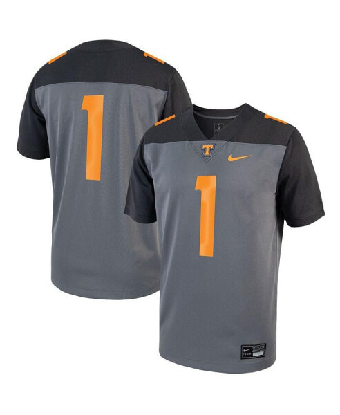 Men's #1 Gray Tennessee Volunteers Alternate Game Football Jersey