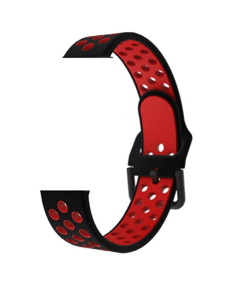 Air 3 44mm Unisex Black and Red Interchangeable Silicone Strap