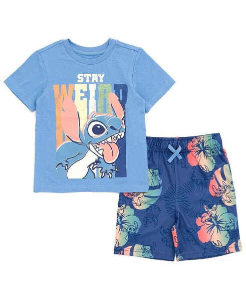 Little Boys Mickey Mouse T-Shirt and Shorts Outfit Set