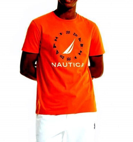 Nautica Sustainably Crafted Flag Graphic T Shirt Fireside L