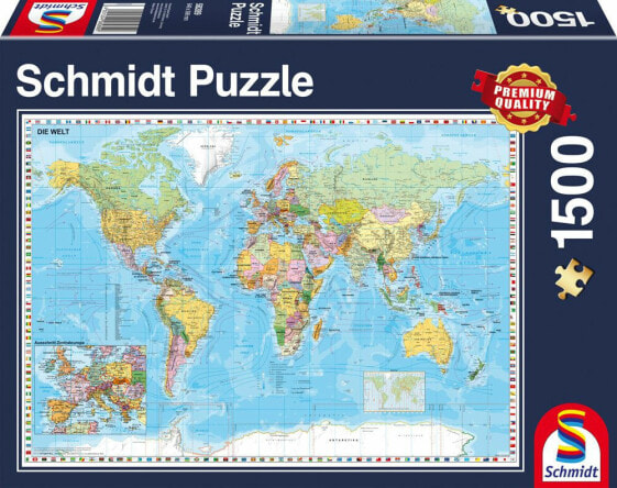 Schmidt SSP Puzzle Die Welt 1500| 58289