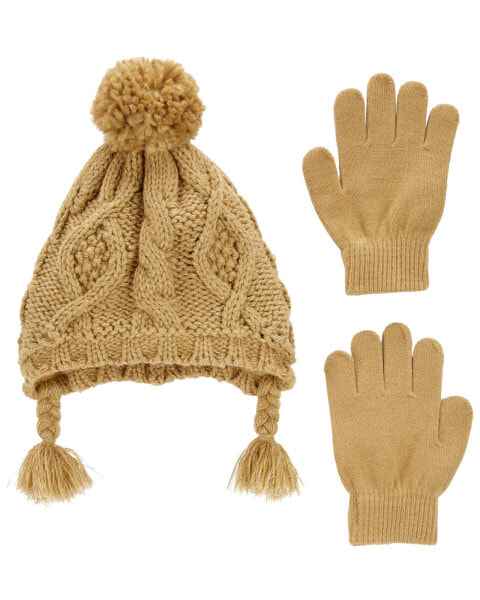 Kid 2-Pack Trapper Hat & Gloves 4-7