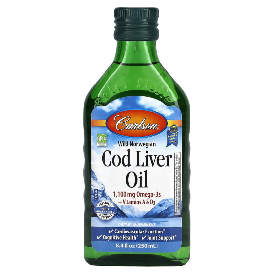 Wild Norwegian, Cod Liver Oil, Natural Lemon , 1,000 mg, 8.4 fl oz (250 ml)