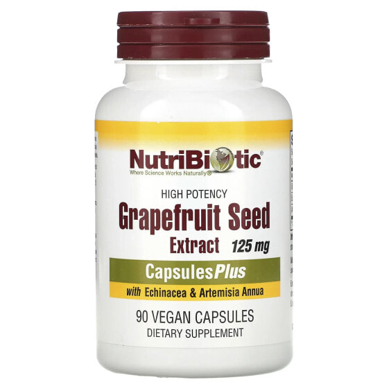 High Potency Grapefruit Seed Extract with Echinacea & Artemisia Annua, 125 mg, 90 Vegan Capsules