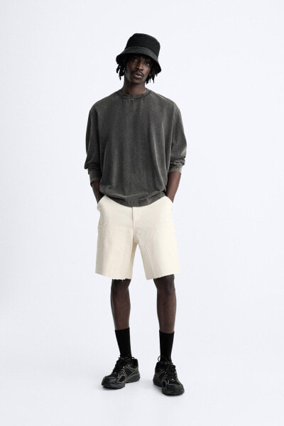 Carpenter bermuda shorts with pocket