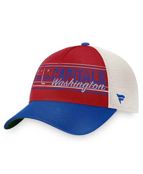 Men's Red, Royal Washington Capitals True Classic Retro Trucker Snapback Hat