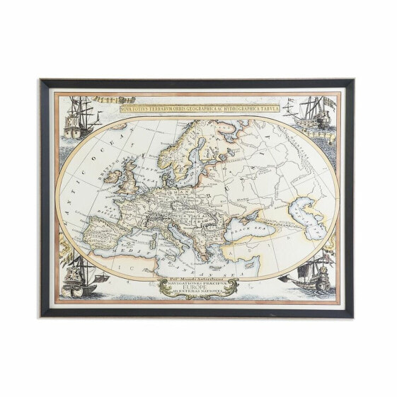 Картина обрамленная DKD Home Decor Карта Мира (83,5 x 3 x 63,5 см)