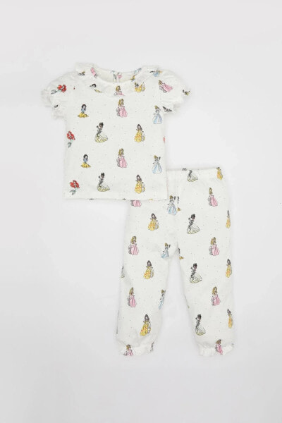 Kız Bebek Disney Prenses Kısa Kollu Penye Pijama Takımı C2031a524sm