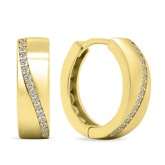 Timeless gold-plated rings with zircons EA456Y