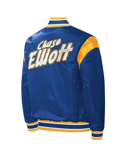 Men's Royal Chase Elliott Force Play Full-Snap Varsity Jacket