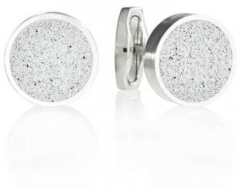 Concrete & Steel Cufflinks Round GJCMSSG002UN