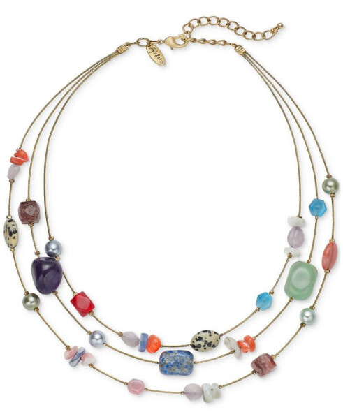 Layered Stone Statement Necklace, 20" + 3" extender, Created for Macy's