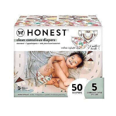 Honest Clean Conscious Disposable Diapers - Wingin' It & Catching Rainbows -