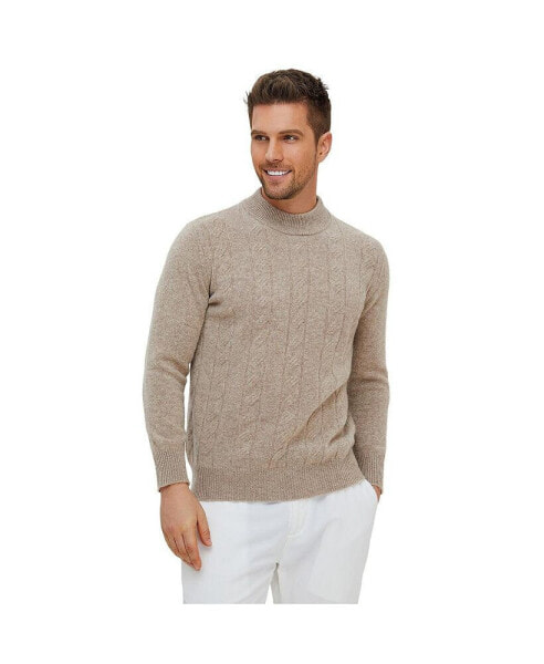 Bellemere Men's Rich Cable-Knit Merino Sweater