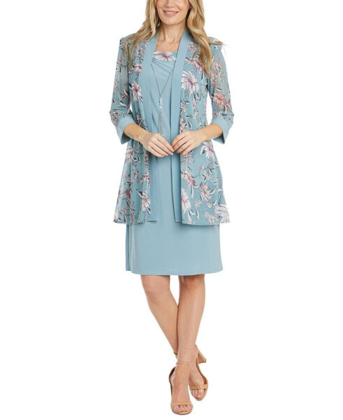 Women's Two-Piece Ity Floral-Print Jacket Dress