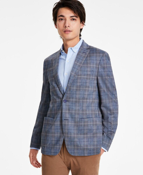 Men's Plaid Knit Slim-Fit Sport Coat, Created for Macy's