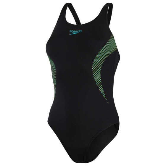 Купальник женский Speedo Placement Muscleback ECO Endurance+ "Технический дизайн"