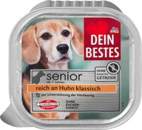 Nassfutter Hund mit Huhn & Kartoffeln, Senior, 150 g