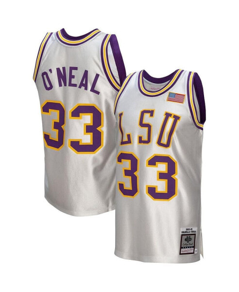 Men's Shaquille O'Neal White LSU Tigers College Vault 1990/91 Authentic Jersey