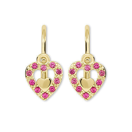 Girls´ heart earrings made of gold 745 239 001 00779 0000770