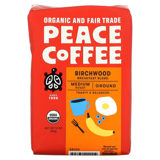 Кофе молотый Peace Coffee Organic Birchwood Breakfast Blend средней обжарки 12 унций (340 г)