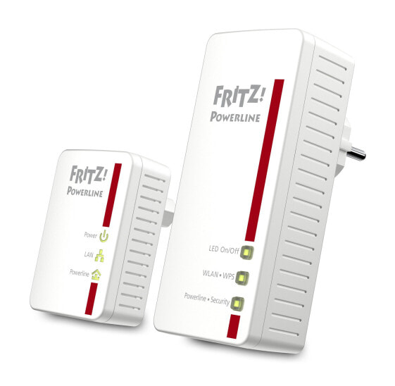 AVM FRITZ!Powerline 540E WLAN Set - 500 Mbit/s - Fast Ethernet - 10,100 Mbit/s - Wi-Fi 4 (802.11n) - 802.11b - 802.11g - Wi-Fi 4 (802.11n) - 11,54,300 Mbit/s