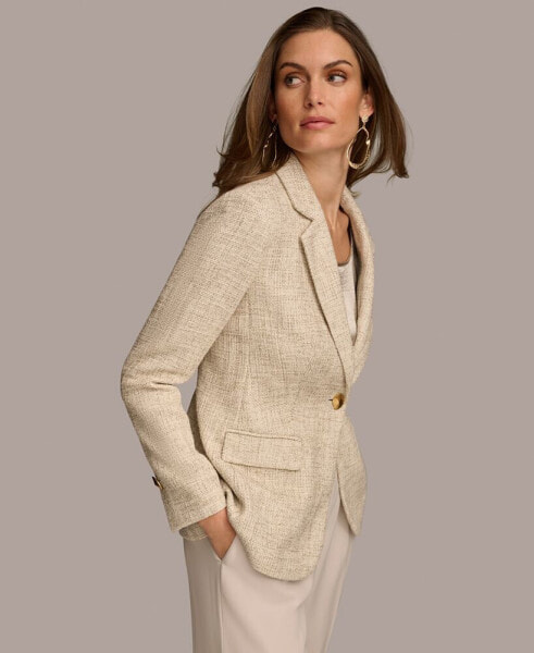 Women's Tweed One-Button Blazer