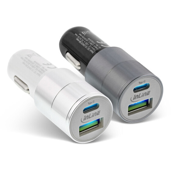 InLine USB car charger power-adaptor Quick Charge 3.0 - white