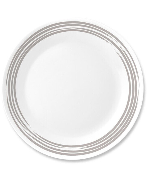 Brushed Silver Tone Dinner Plate