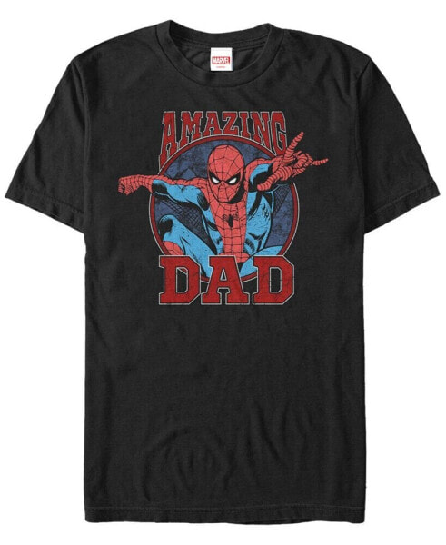 Marvel Men's Comic Collection Spider-Man Amazing Dad Short Sleeve T-Shirt