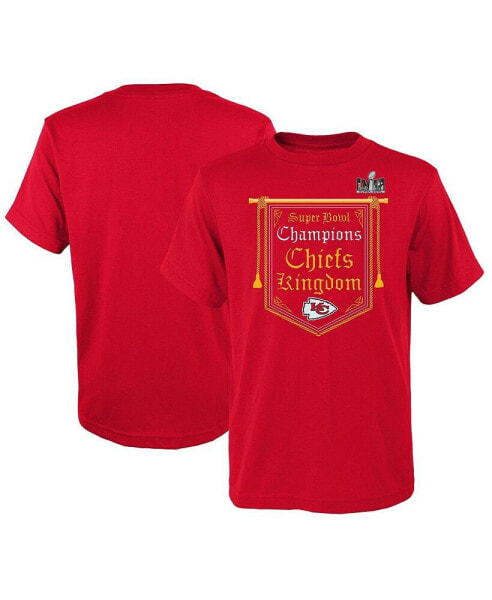 Big Boys Red Kansas City Chiefs Super Bowl LVIII Champions Hometown On Top T-shirt