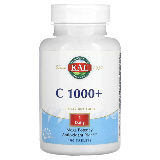 Витамин C KAL C 1000+, 100 таблеток