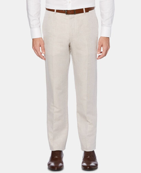 Perry Ellis Men's Portfolio Modern-Fit Linen/Cotton Solid Dress Pants