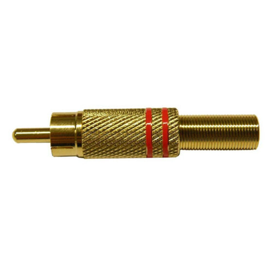 EUROCONNEX Male Gold Red Lines rca cable 5-6 mm