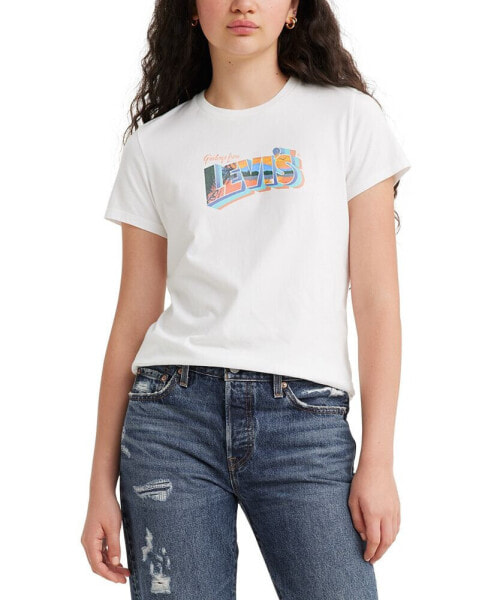 Trendy Plus Size Perfect Postcard Logo T-Shirt