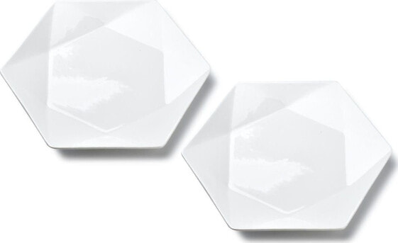 Affek Design RALPH WHITE Kpl.2 talerzy deserowych 24.5cm x21cm x h2cm