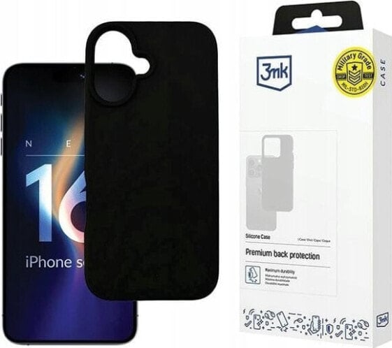 3MK 3MK Silicone Case iPhone 16 6.1" czarny/ black